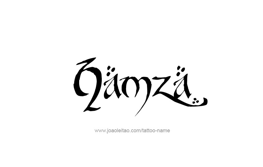 Tattoo Design  Name Hamza   