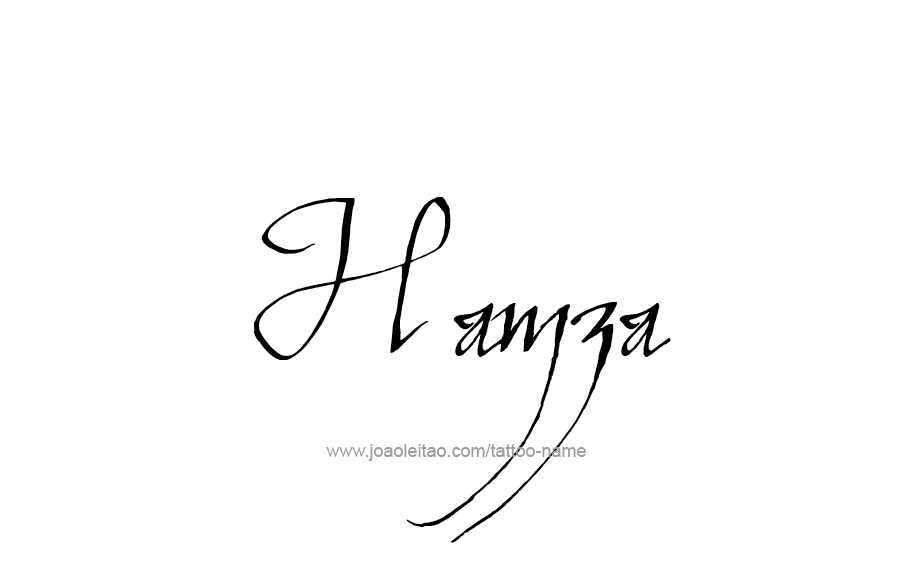 Tattoo Design  Name Hamza   