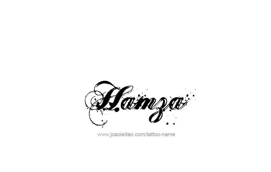 Tattoo Design  Name Hamza   