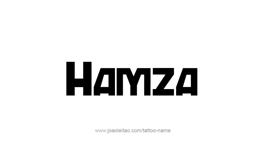 Tattoo Design  Name Hamza   