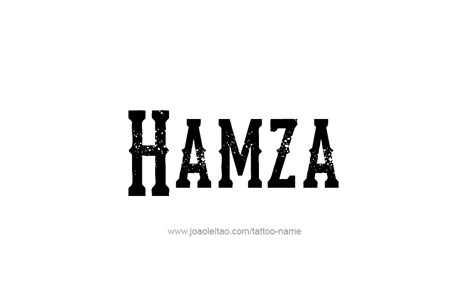 Tattoo Design  Name Hamza   