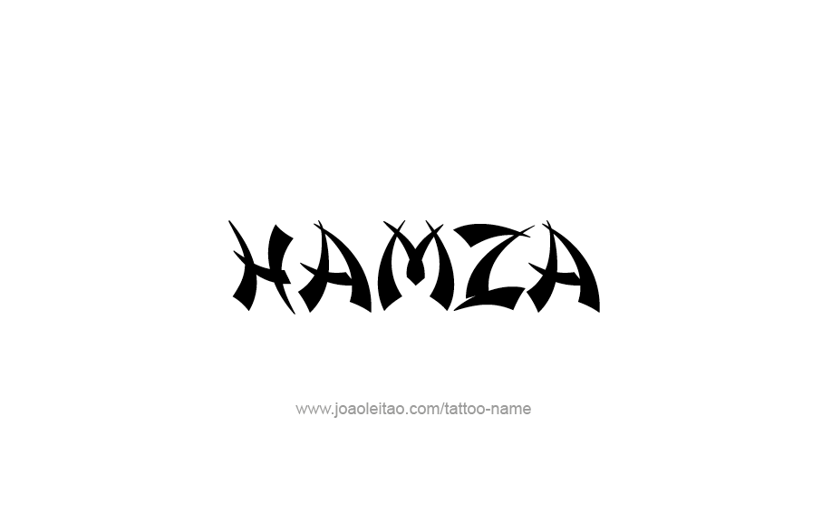Tattoo Design  Name Hamza