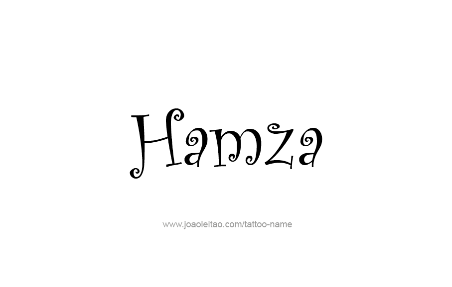 Tattoo Design  Name Hamza   