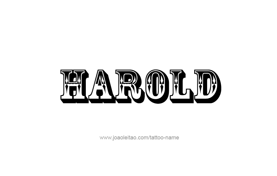 Tattoo Design  Name Harold   