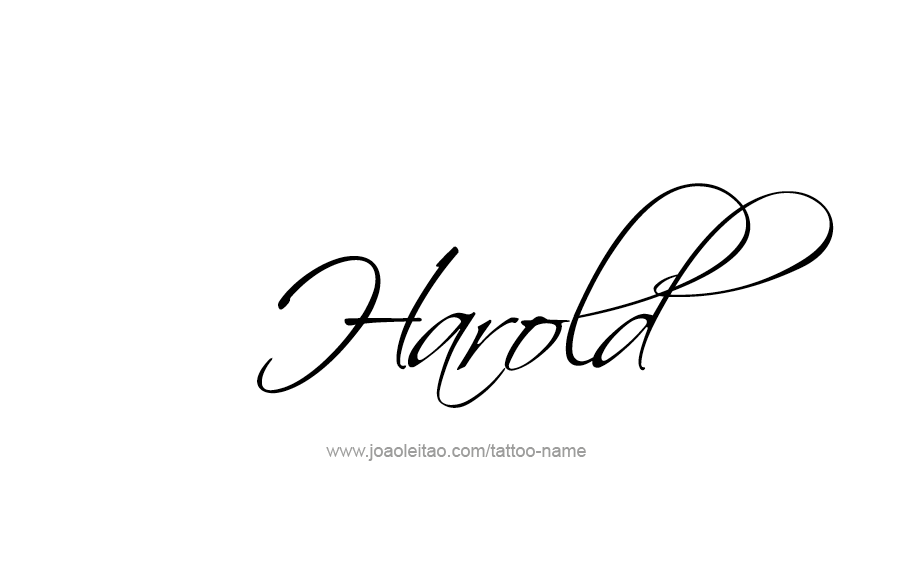 Tattoo Design  Name Harold   