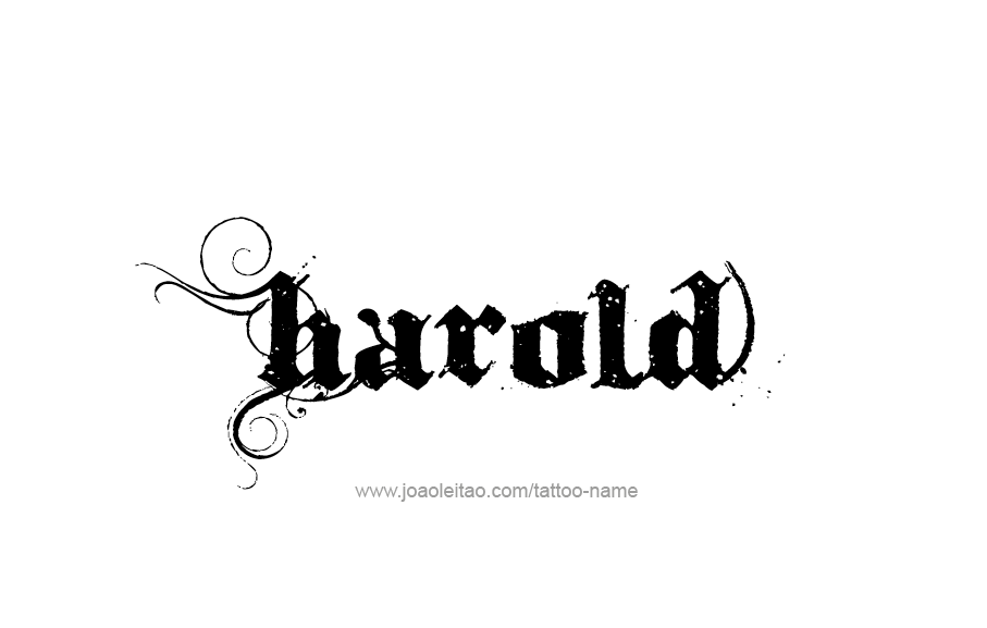 Tattoo Design  Name Harold   