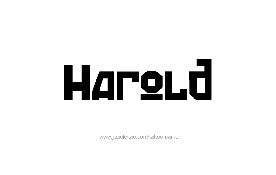 Tattoo Design  Name Harold   