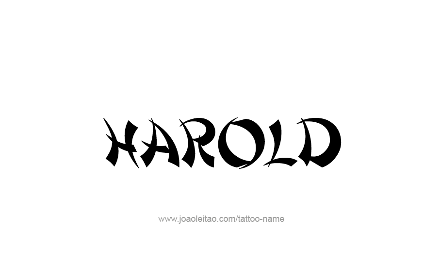 Tattoo Design  Name Harold