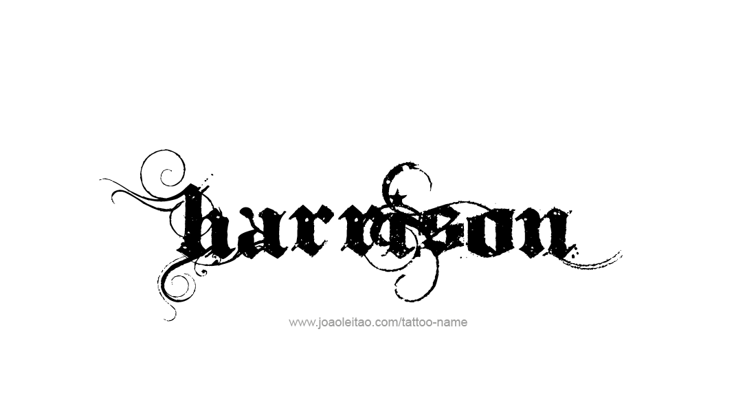 Tattoo Design  Name Harrison   