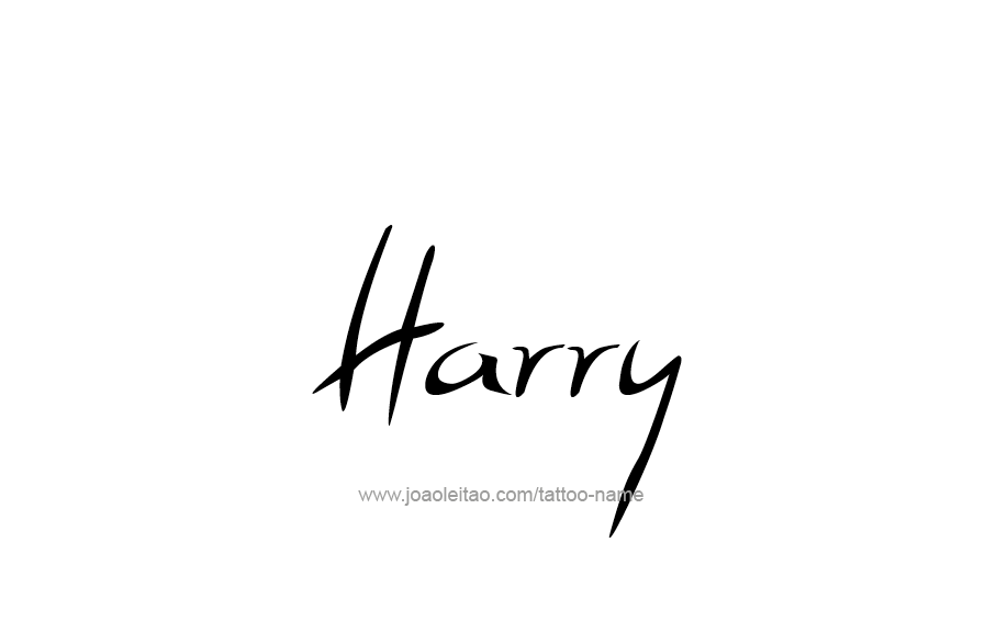 Harry Name Tattoo Designs