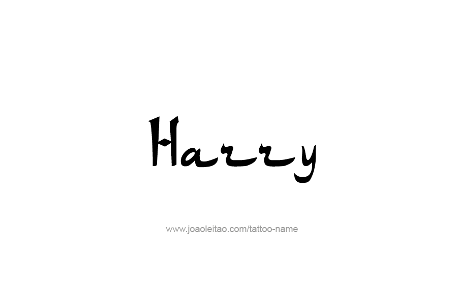 Tattoo Design  Name Harry   