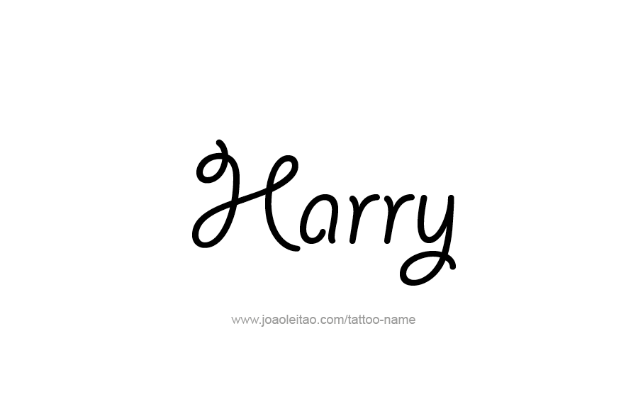 Tattoo Design  Name Harry   