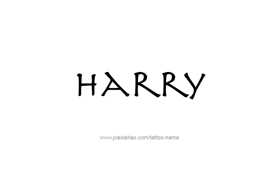 Tattoo Design  Name Harry   