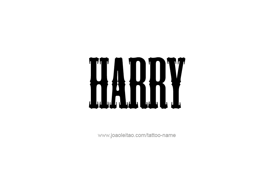 Tattoo Design  Name Harry   