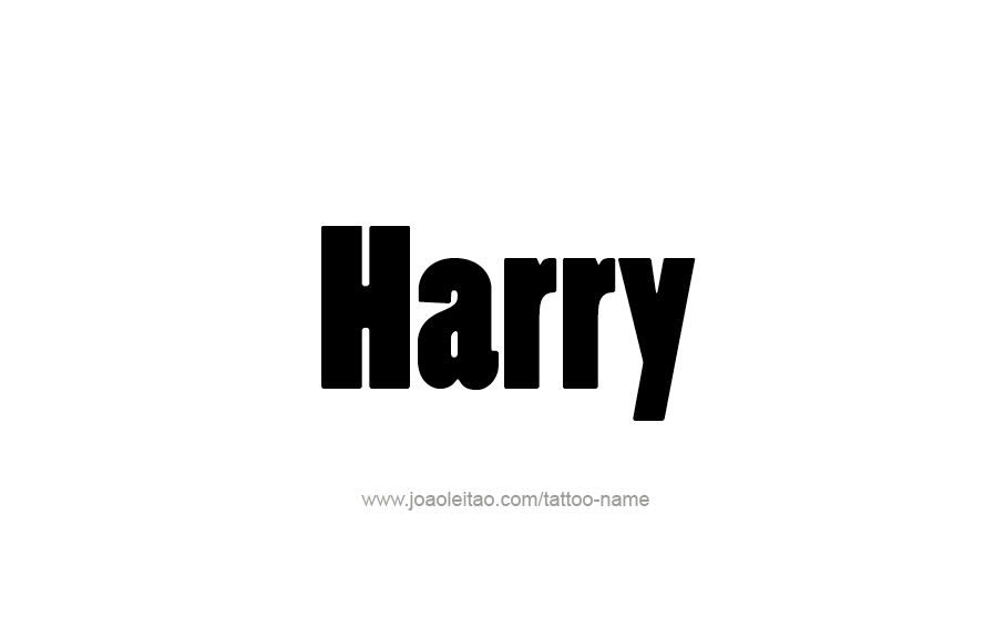 Tattoo Design  Name Harry   