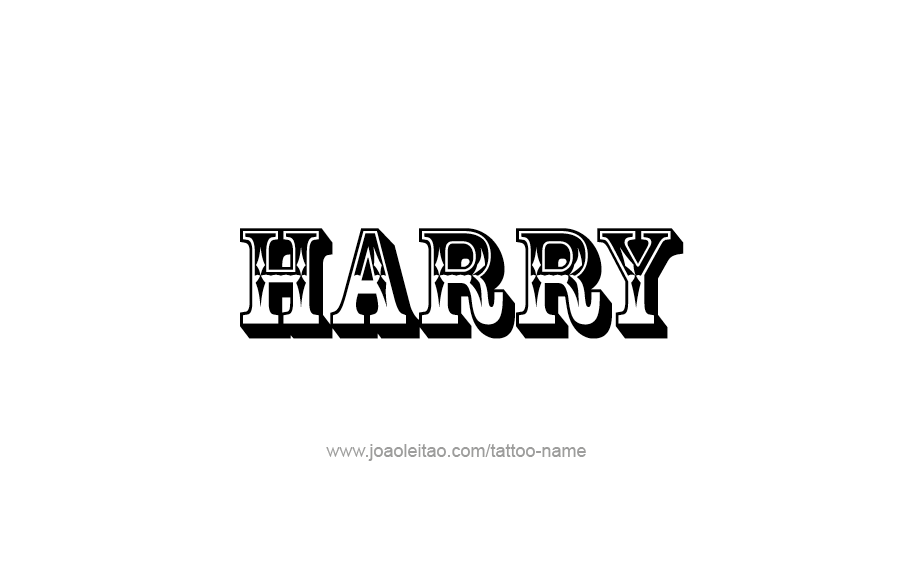 Tattoo Design  Name Harry   