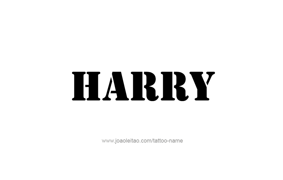 Tattoo Design  Name Harry   