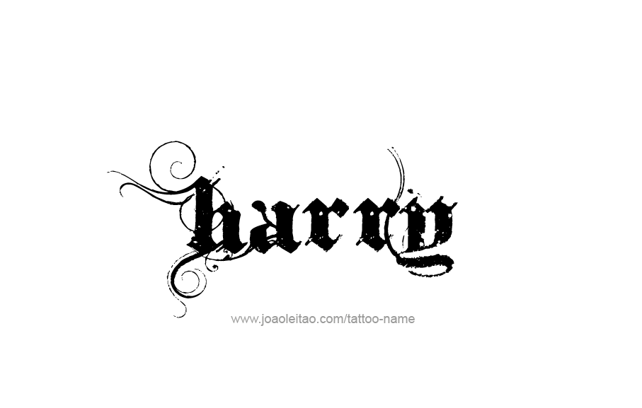 Tattoo Design  Name Harry   