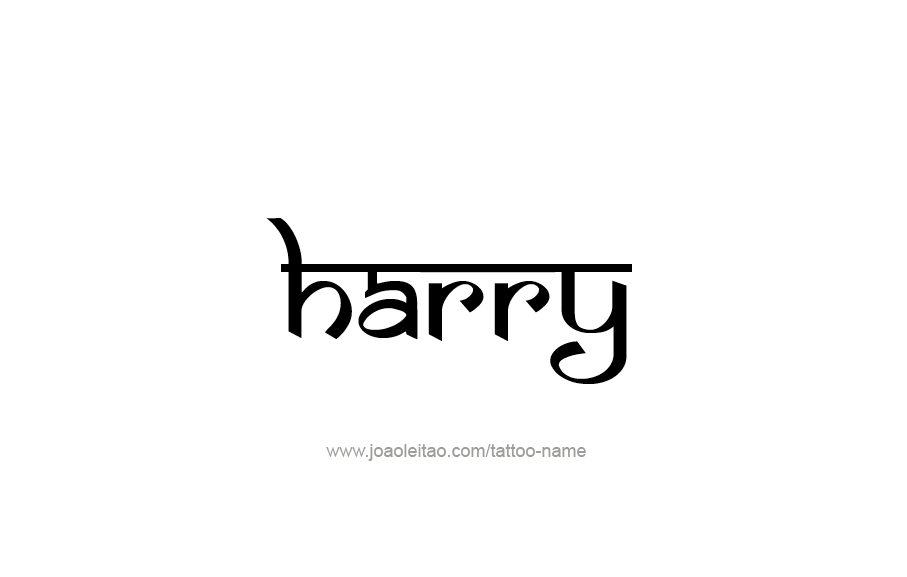 Tattoo Design  Name Harry   