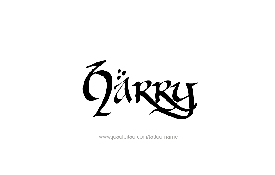 Tattoo Design  Name Harry   