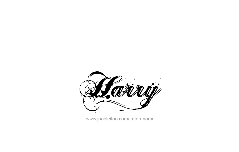 Harry Name Tattoo Designs