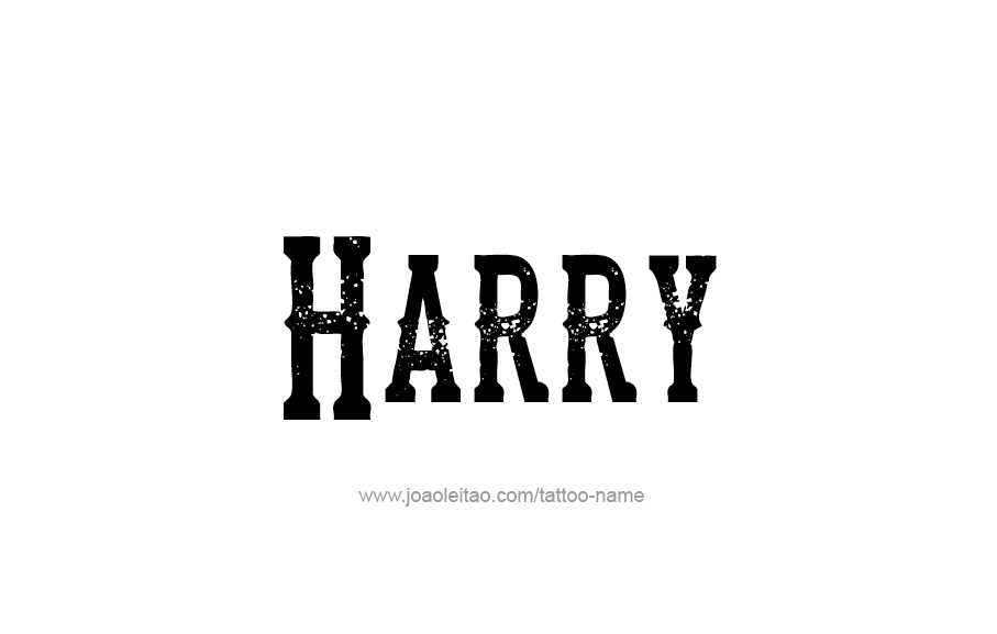 Tattoo Design  Name Harry   