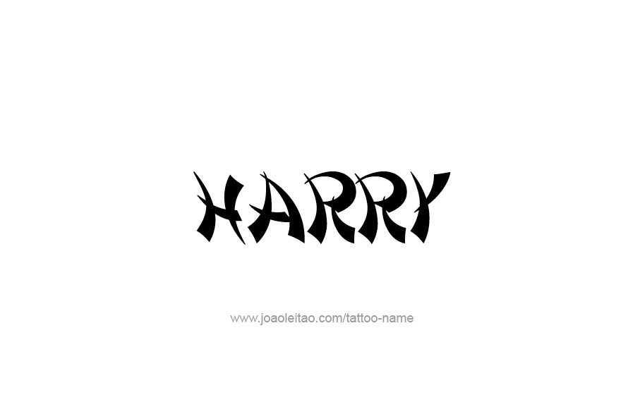Tattoo Design  Name Harry