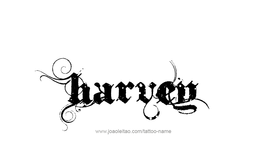 Tattoo Design  Name Harvey   