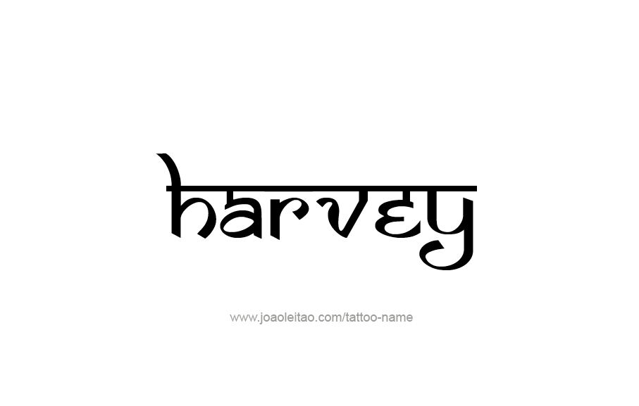 Tattoo Design  Name Harvey   