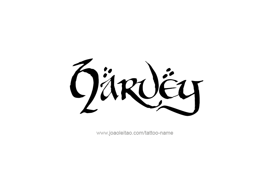 Tattoo Design  Name Harvey   