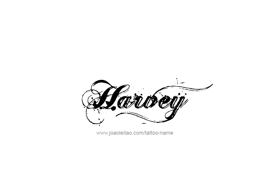 Tattoo Design  Name Harvey   