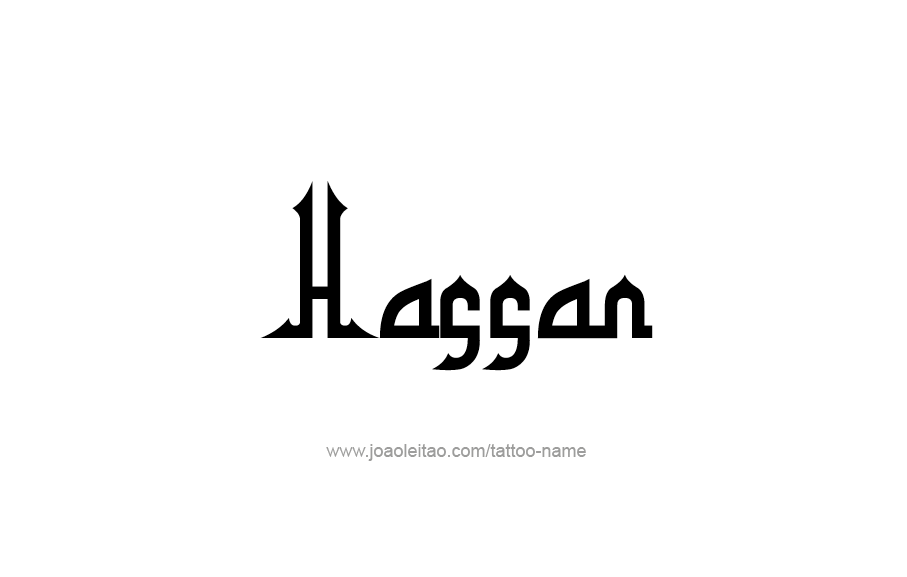 Tattoo Design  Name Hassan   