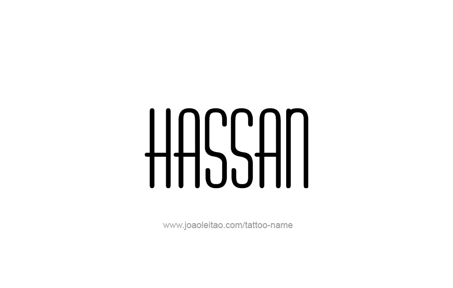 Tattoo Design  Name Hassan   