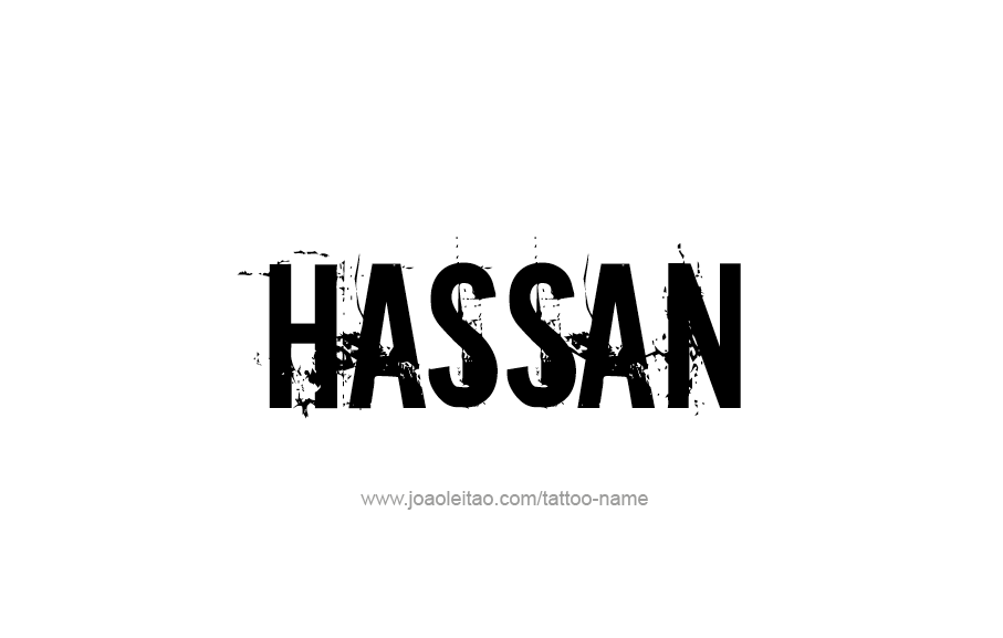 Tattoo Design  Name Hassan   