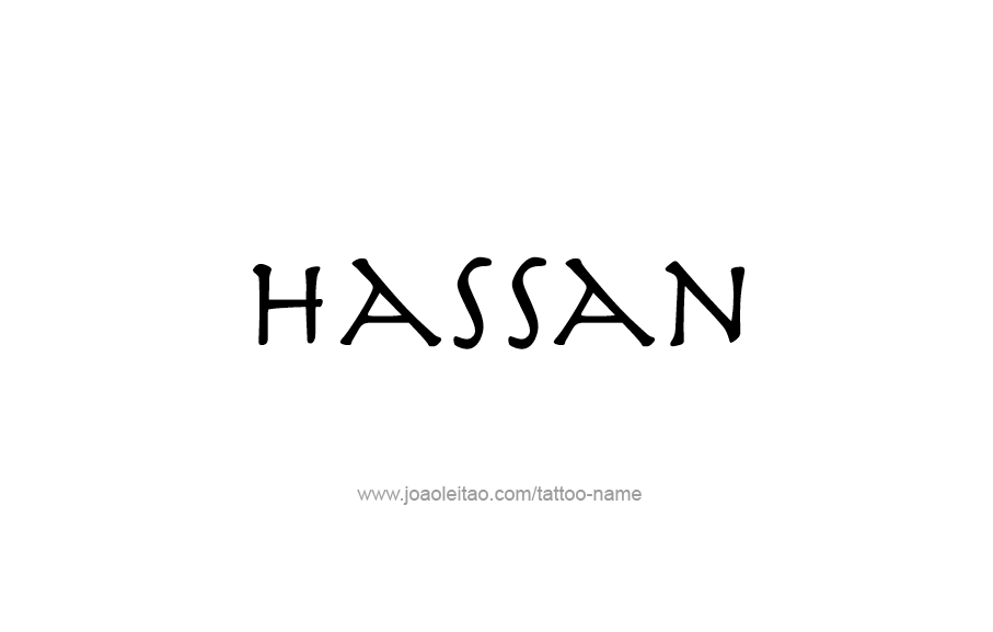 Tattoo Design  Name Hassan   