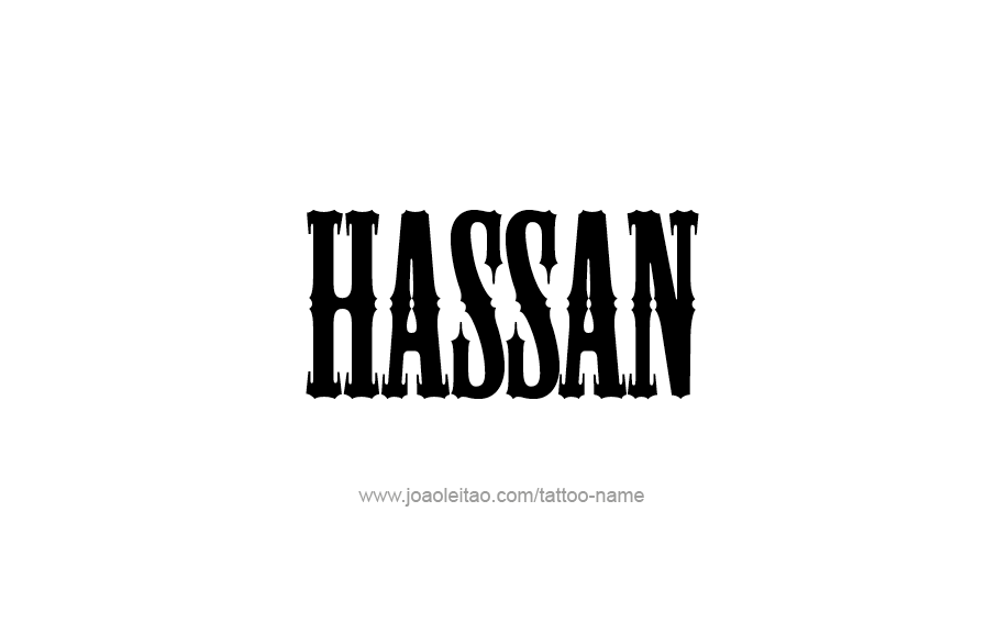 Tattoo Design  Name Hassan   