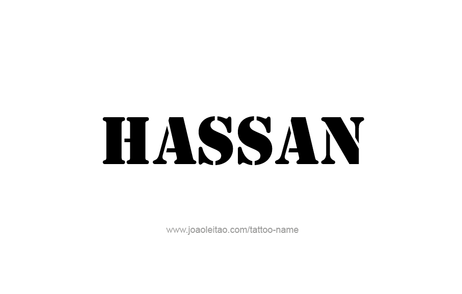 Tattoo Design  Name Hassan   