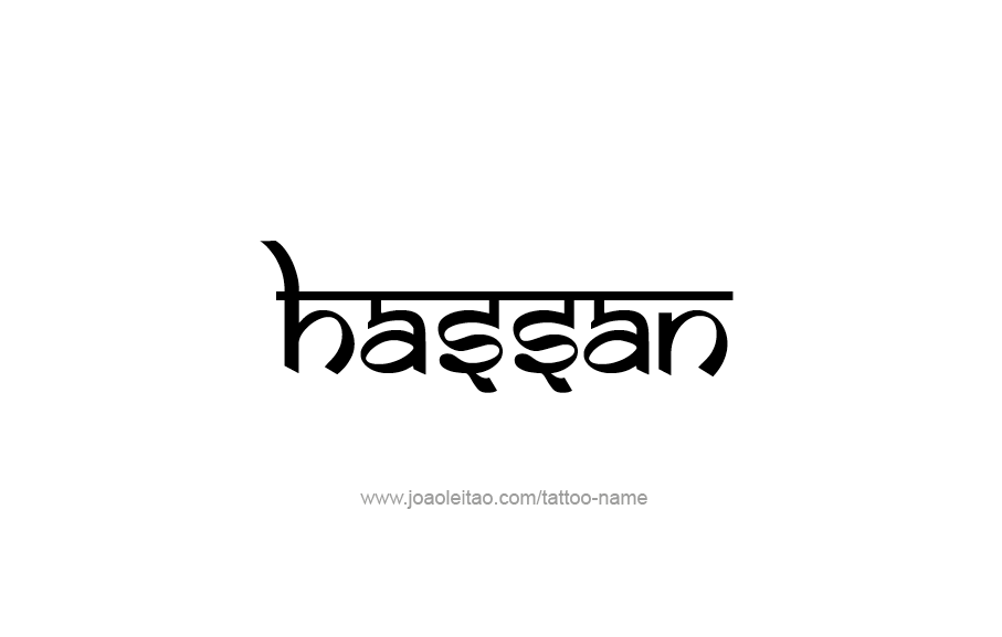 Tattoo Design  Name Hassan   