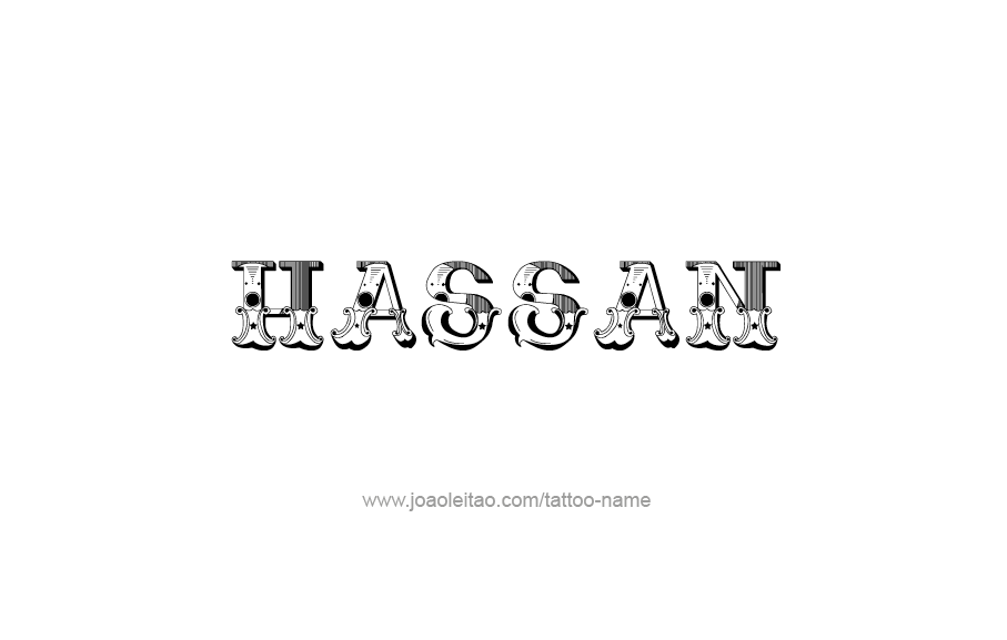 Tattoo Design  Name Hassan   