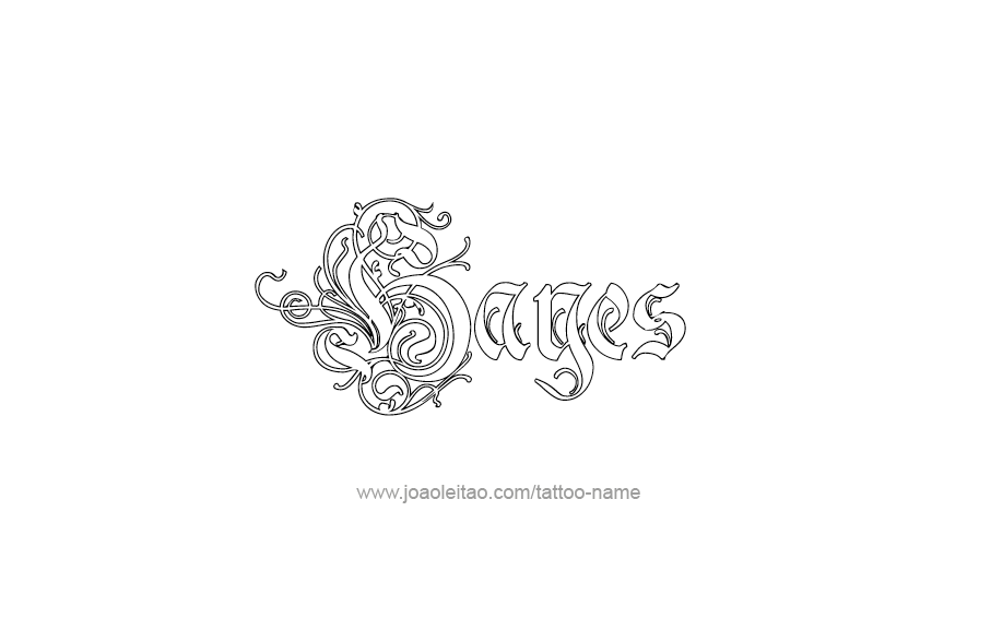 Tattoo Design  Name Hayes   