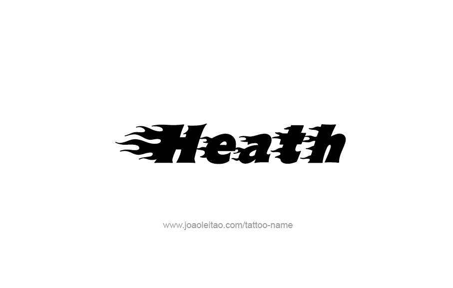 Tattoo Design  Name Heath   