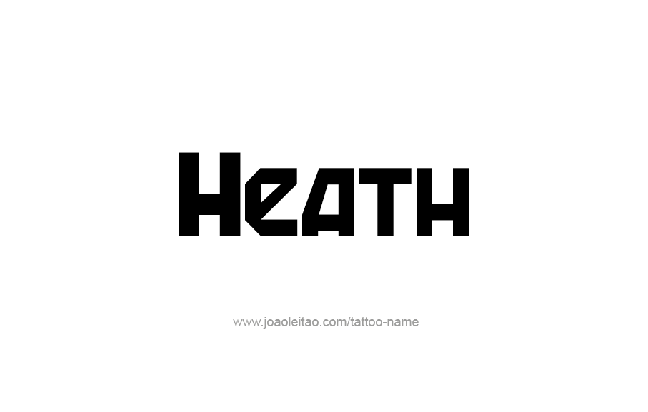 Tattoo Design  Name Heath   