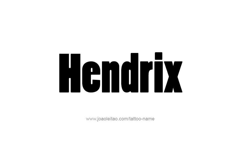 Tattoo Design  Name Hendrix   