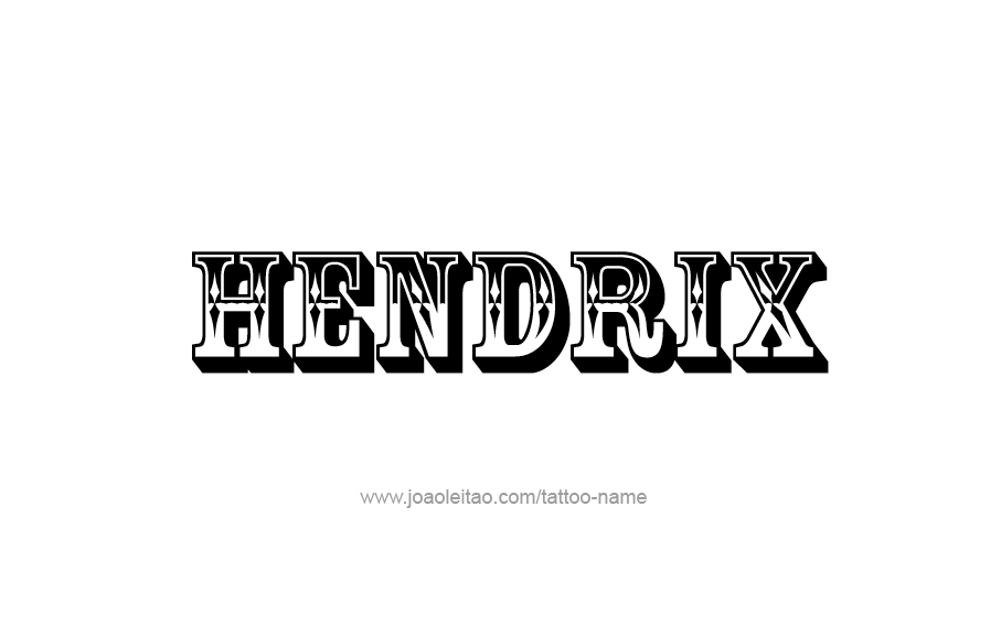 Tattoo Design  Name Hendrix   