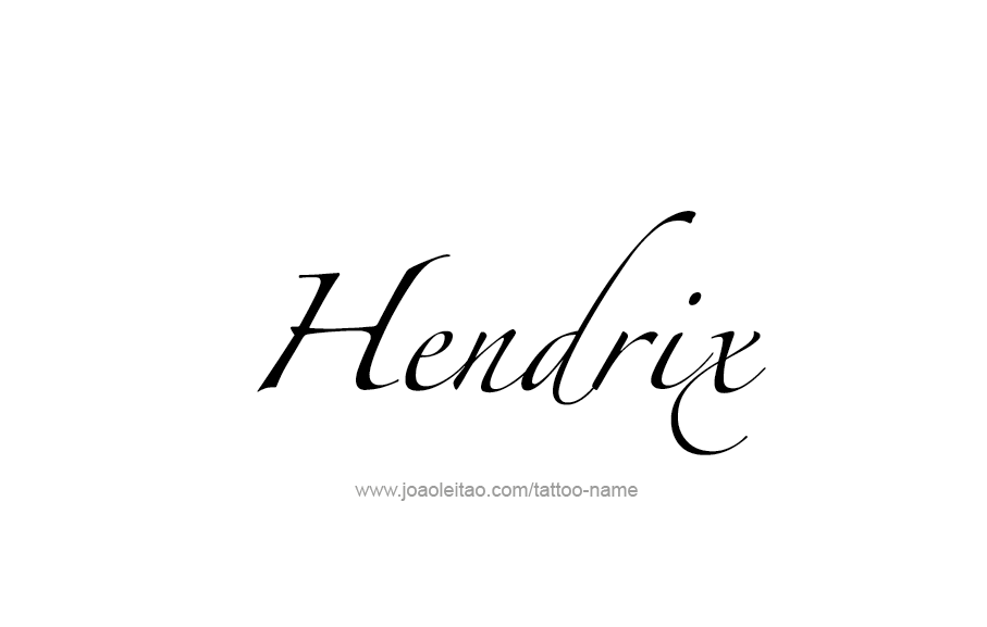 Tattoo Design  Name Hendrix   