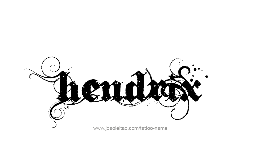 Tattoo Design  Name Hendrix   