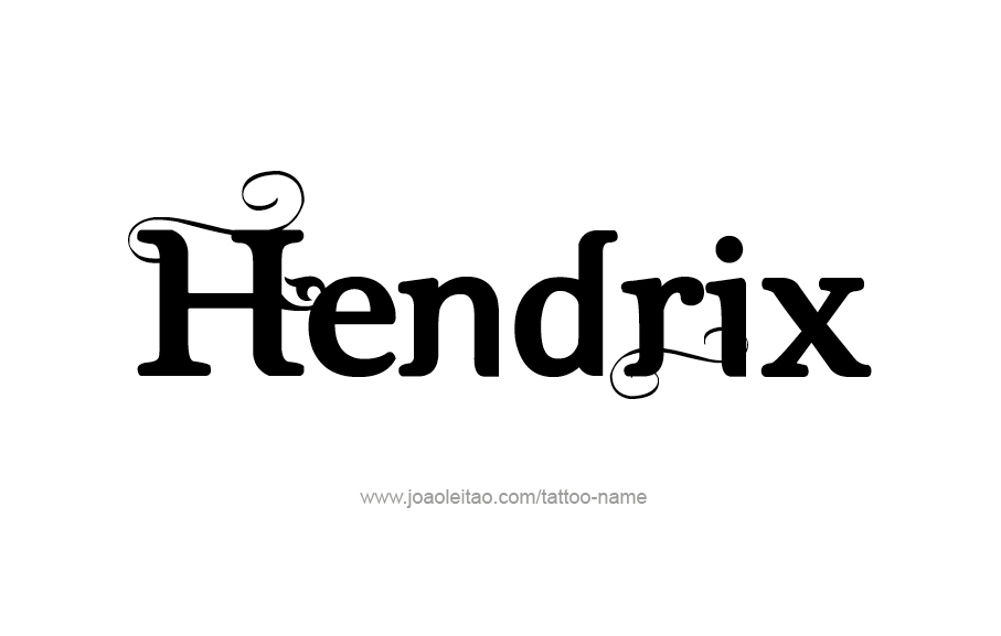 Tattoo Design  Name Hendrix   