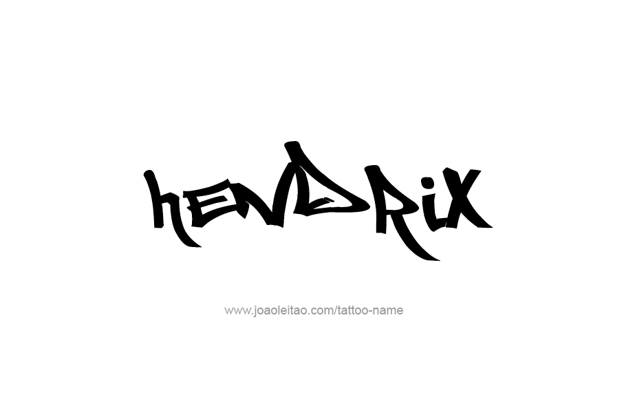 Tattoo Design  Name Hendrix   