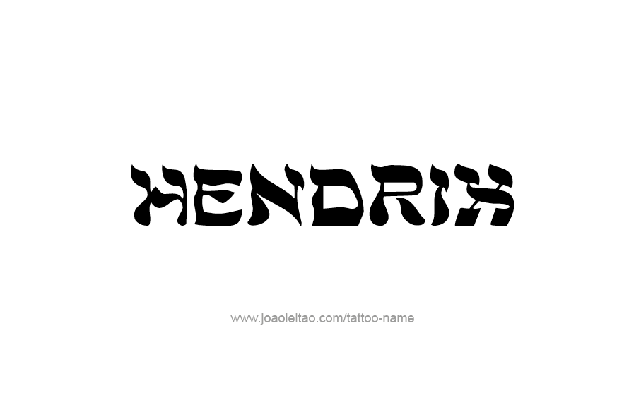 Tattoo Design  Name Hendrix   