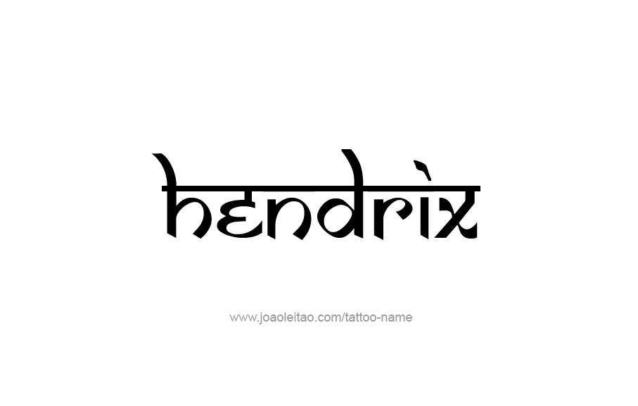 Tattoo Design  Name Hendrix   